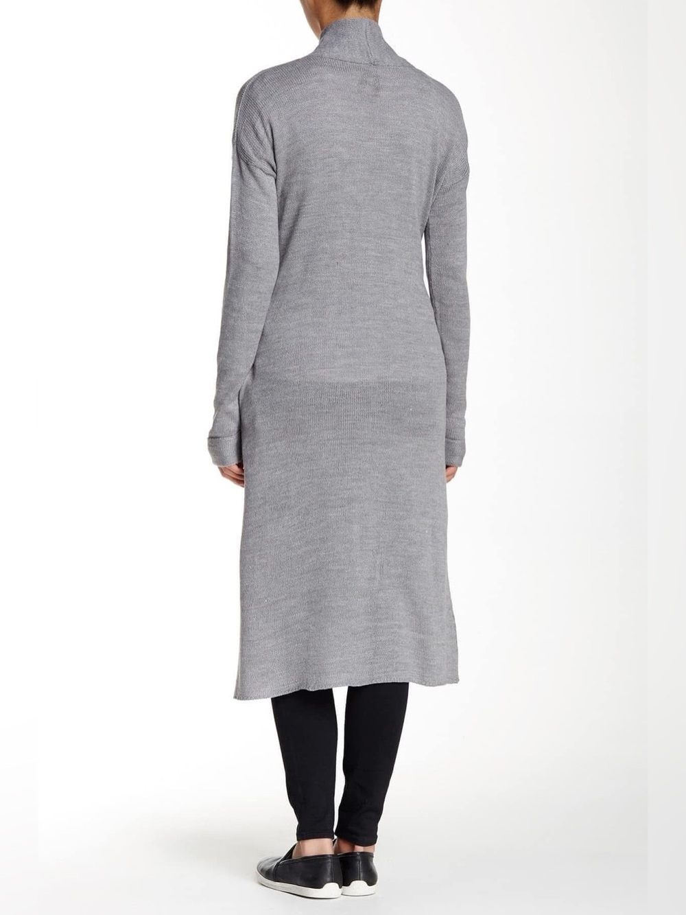NWT Yoki Long Open-Front Light Grey Duster Cardigan—Size Medium - Picture 2 of 2